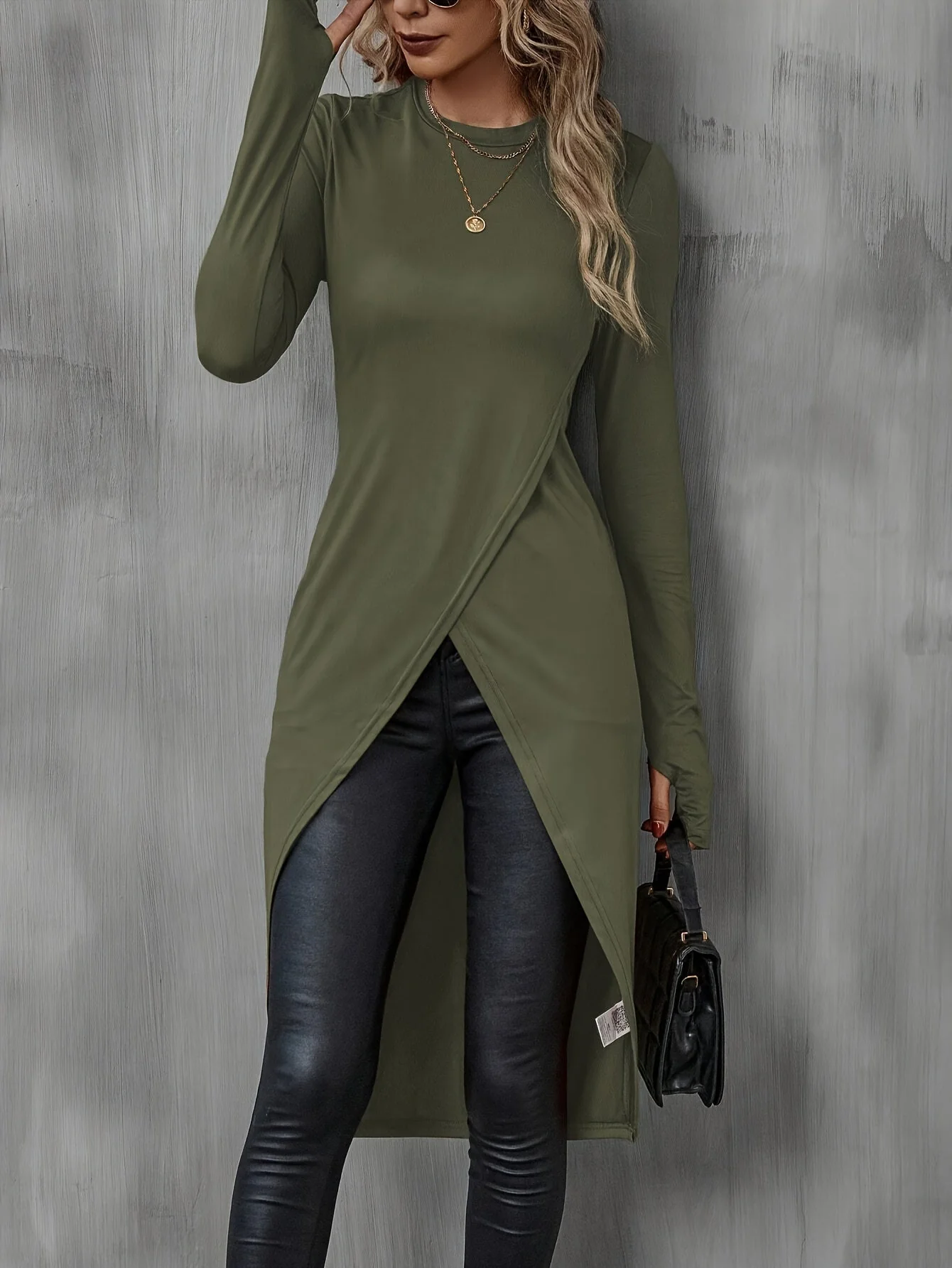 Allure Long-Sleeve Wrap Tunic - Image 5