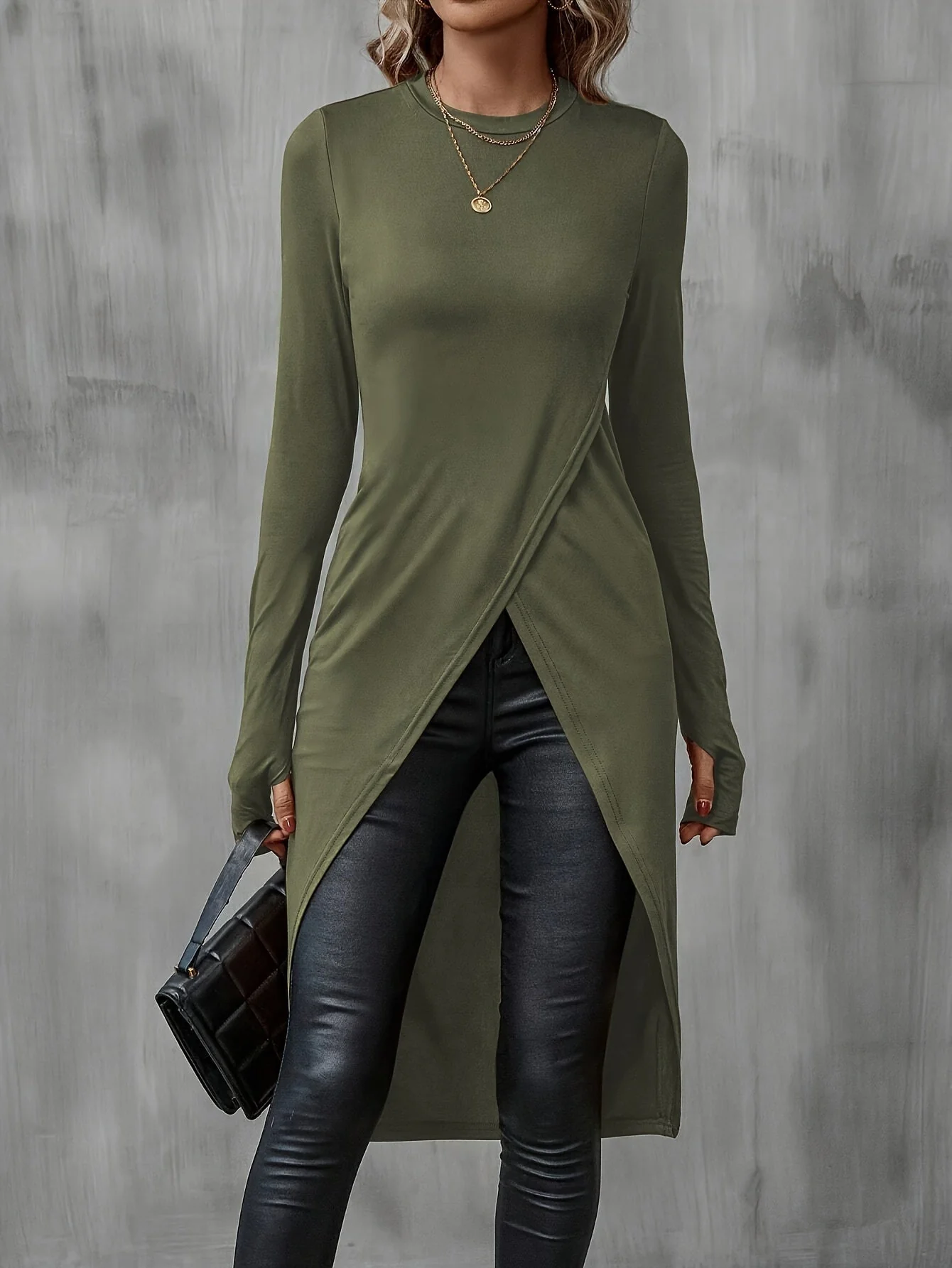 Allure Long-Sleeve Wrap Tunic - Image 6