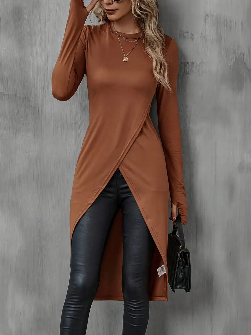 Allure Long-Sleeve Wrap Tunic - Image 9