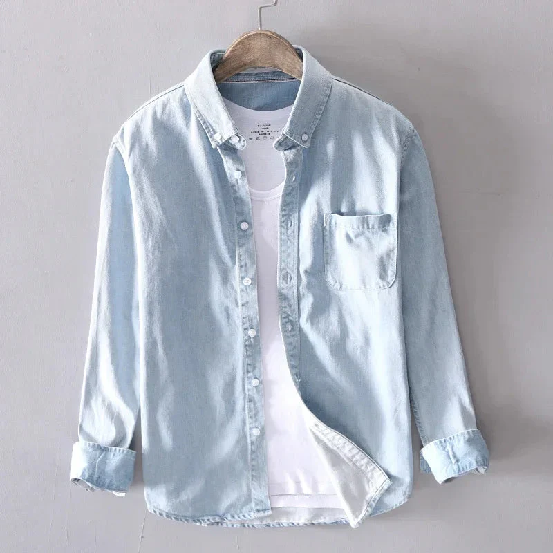 Heritage Cotton Denim Button-Down - Image 6