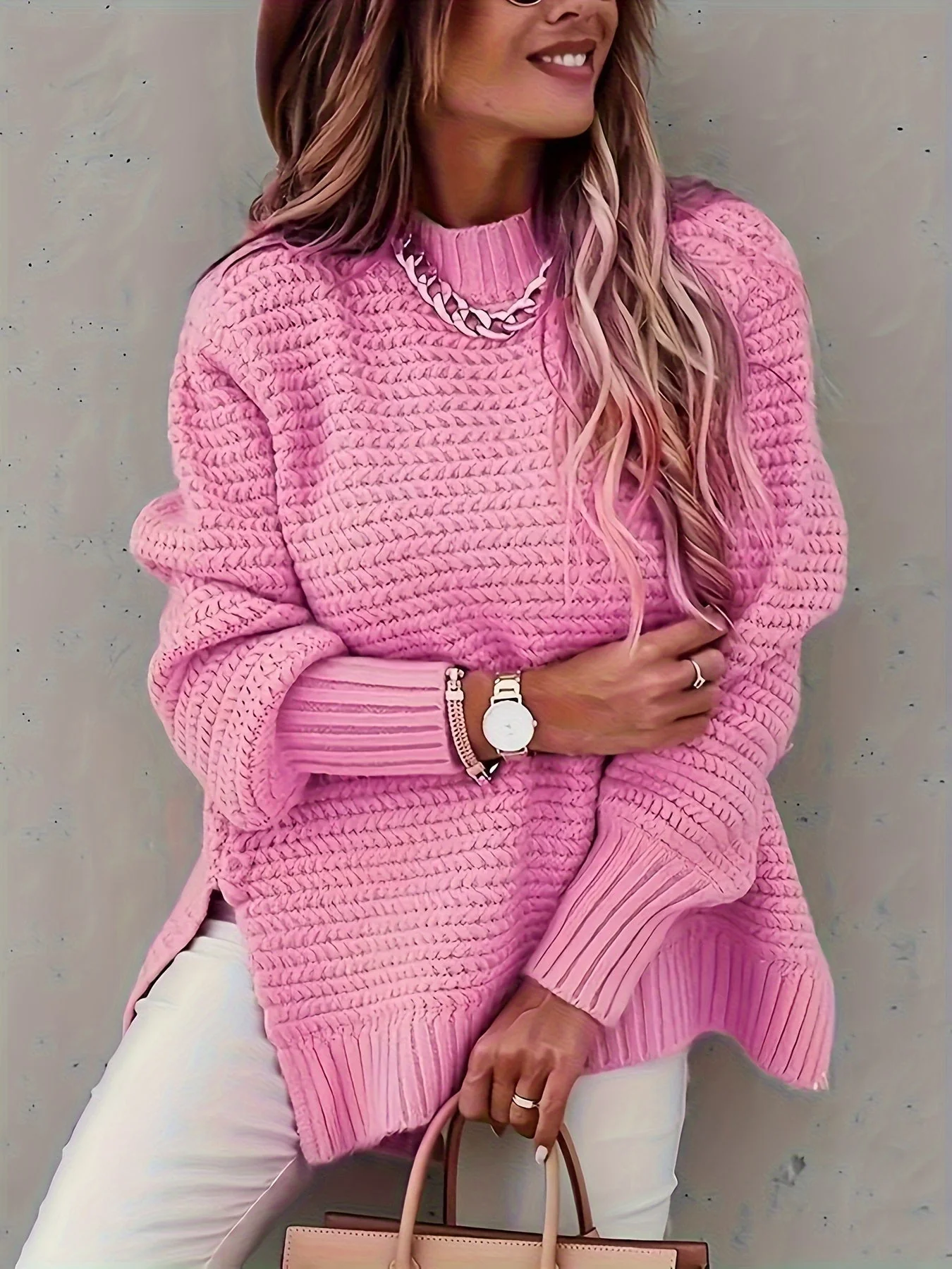 Couture Chunky Knit Pullover - Image 11