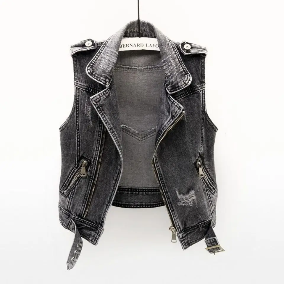 Detour Distresed Denim Vest - Image 7