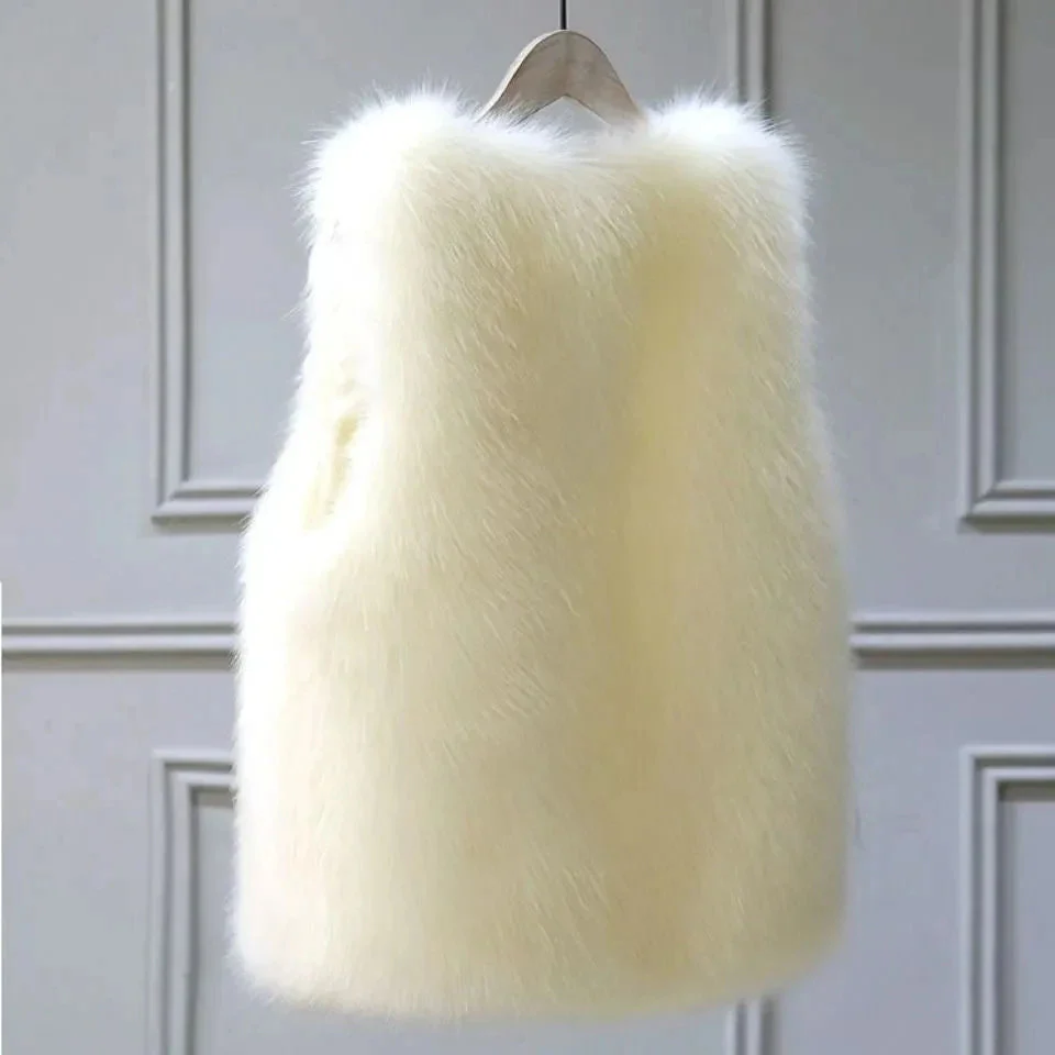 Lucent Faux Fox Fur Gilet - Image 4