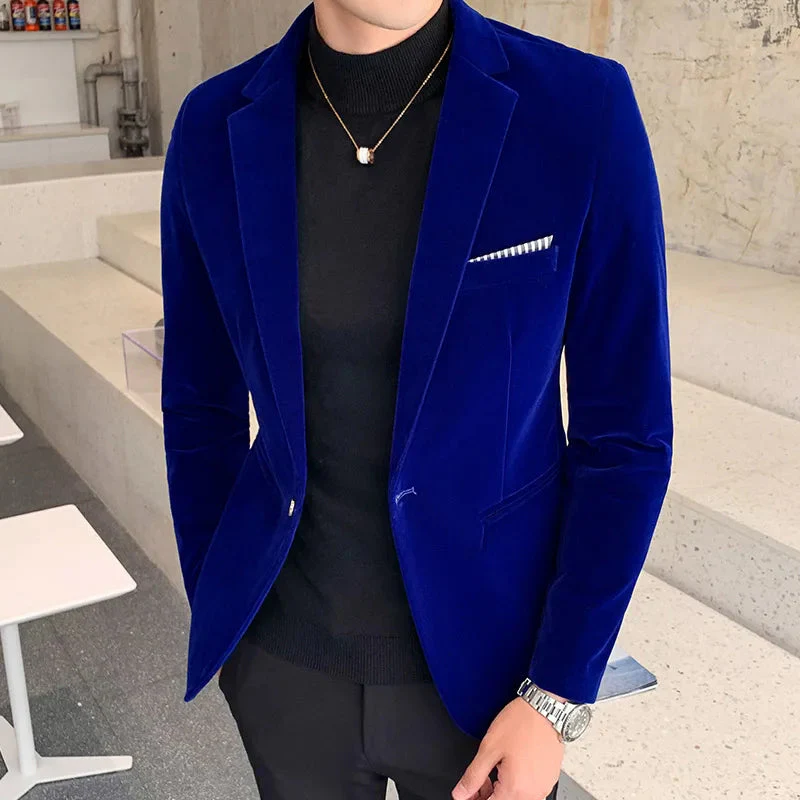 Midnight Velvet Tailored Blazer - Image 2