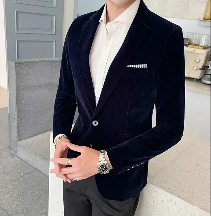 Midnight Velvet Tailored Blazer - Image 4