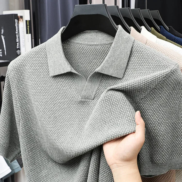 Hudson Waffle Knit Polo - Image 6