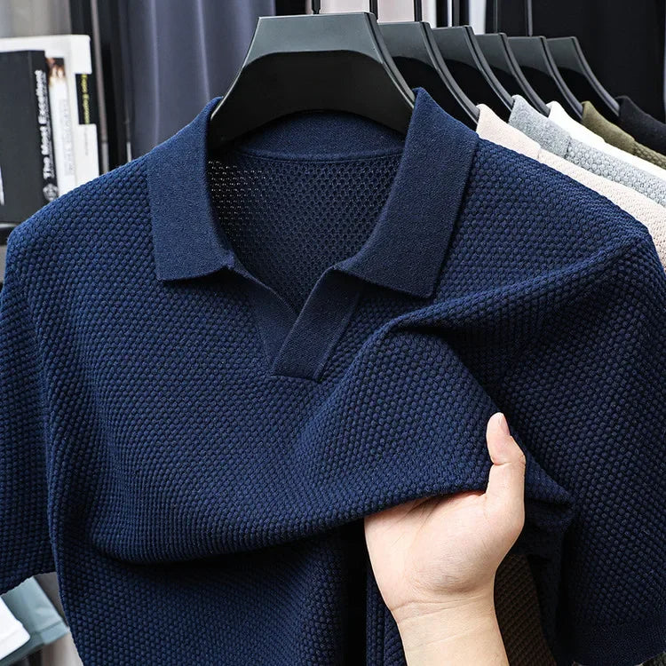 Hudson Waffle Knit Polo - Image 8
