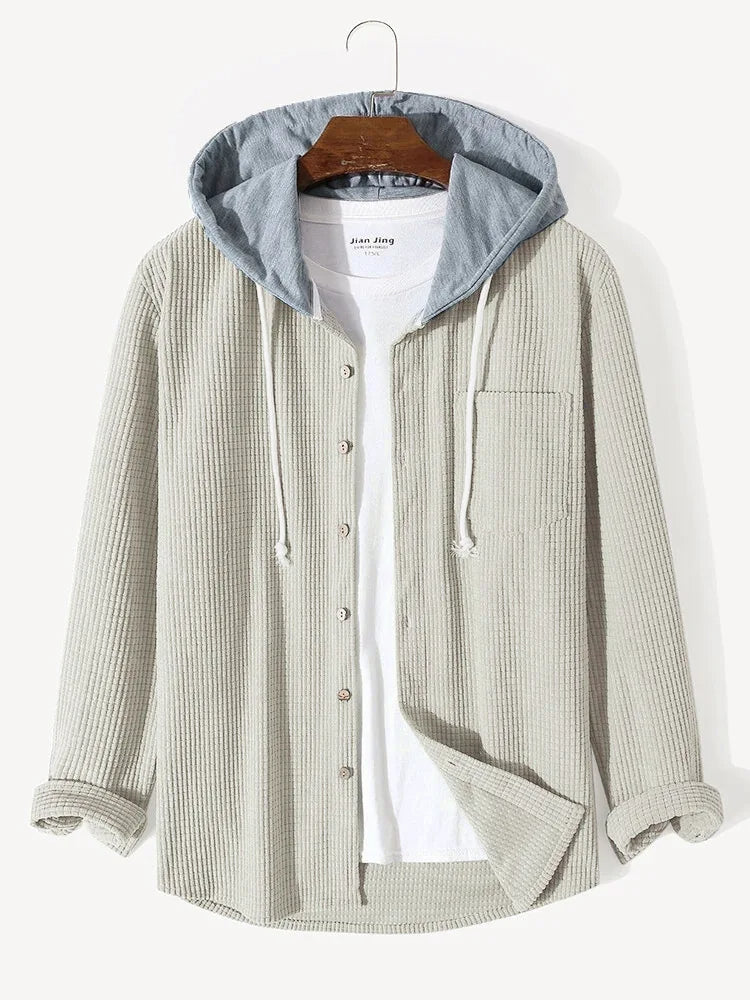 Laidback Knit Hoodie Shirt - Image 11