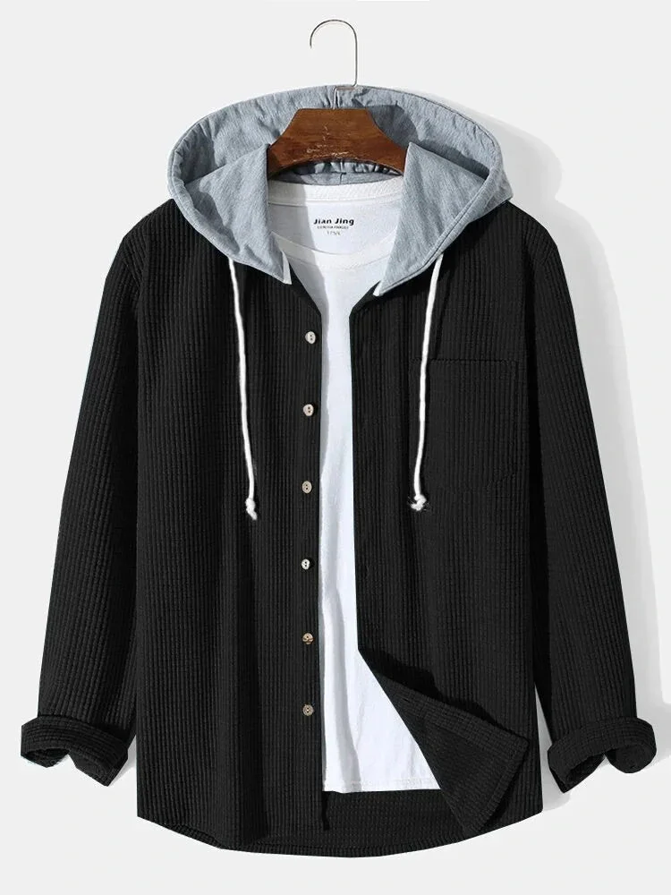 Laidback Knit Hoodie Shirt - Image 9