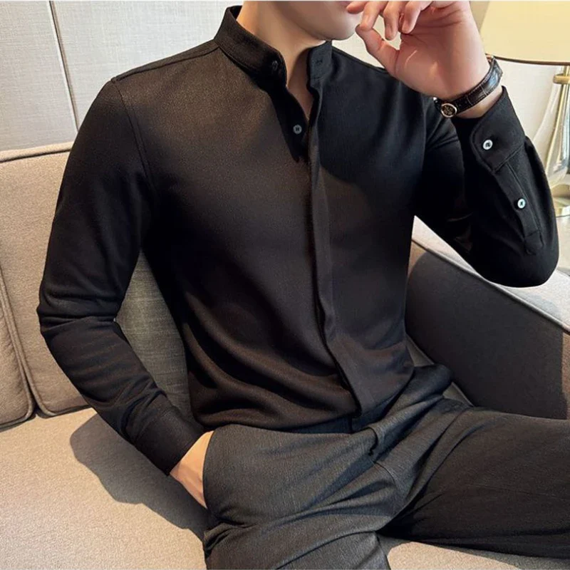 Mandarin Button-Up Shirt - Image 7