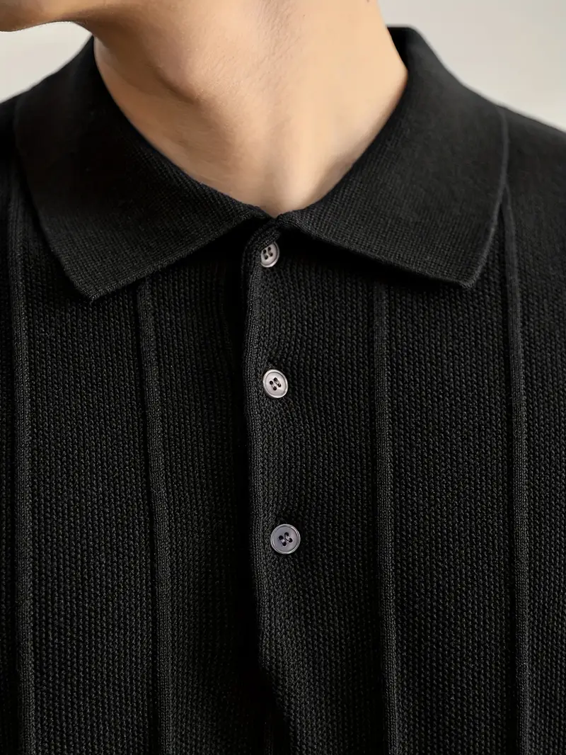 Riviera Textured Knit Polo Shirt - Image 15