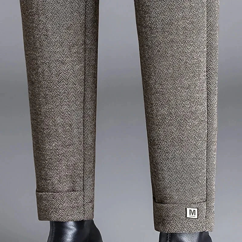 Herringbone Wool Trouser - Image 4