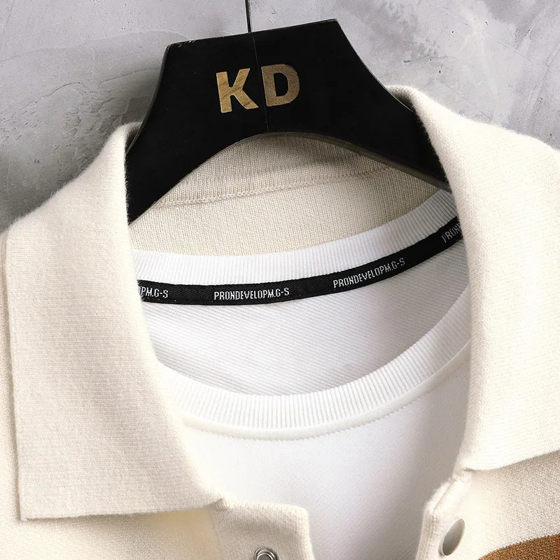 Striped Varsity Knit Jacket - Image 3