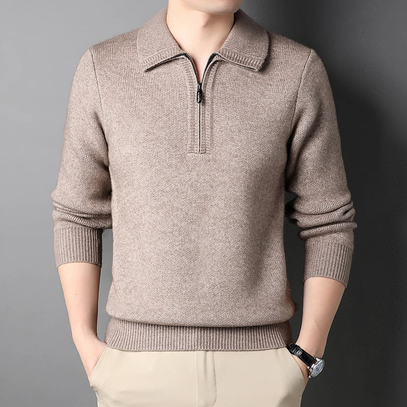 Highlands Classic Wool Zip Sweater - Image 3