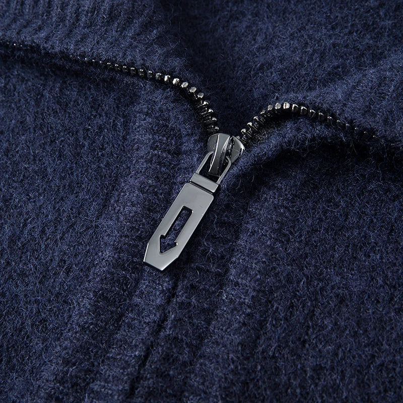 Highlands Classic Wool Zip Sweater - Image 4