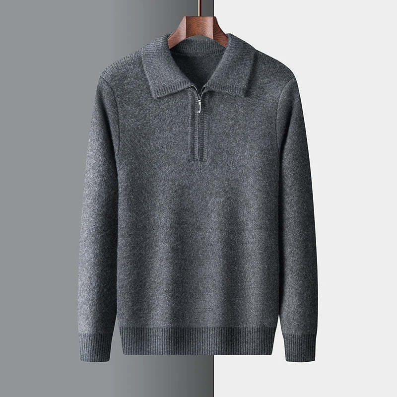 Highlands Classic Wool Zip Sweater - Image 7